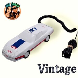 Vintage Corvette Challenge Telephone 1993 Novelty Retro Landline Phone Exxon